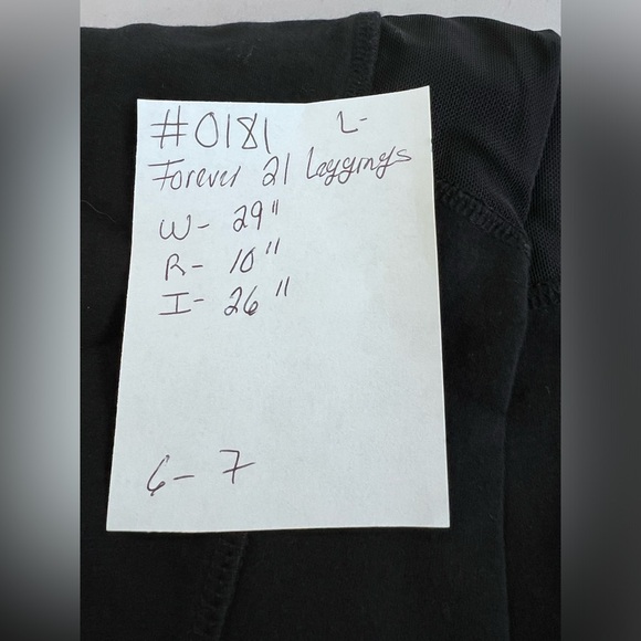 Forever 21 Athletic Yoga Pants Leggings With Mesh Cut Outs Size L Black E2 - Picture 10 of 10